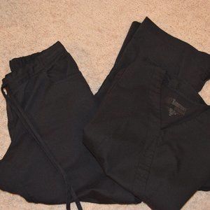 Grey's Anatomy black scrub set ( w/ PETITE pants)